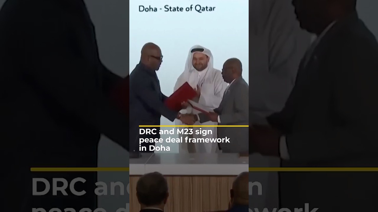 DRC and M23 sign peace agreement in Doha | AJ #shorts