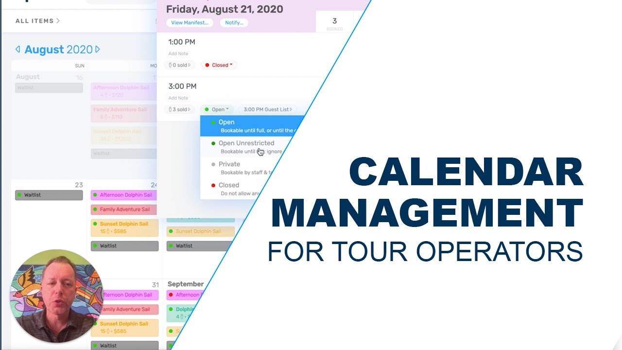 Calendar Management Tools for Tour & Activity Operators