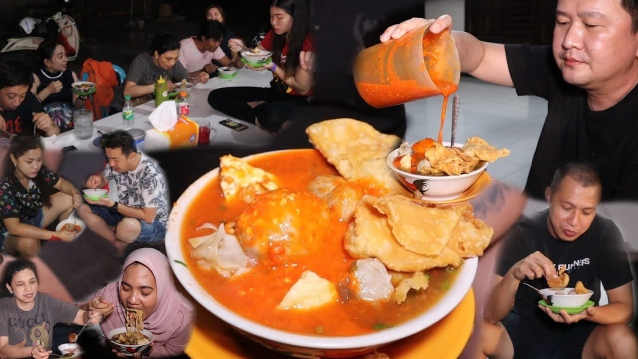 BAKSO DI GUYUR CABE,,BORONG BAKSO BUAT TEMAN AMA TEAM