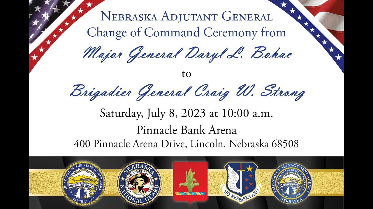 Nebraska Adjutant General Change of Command