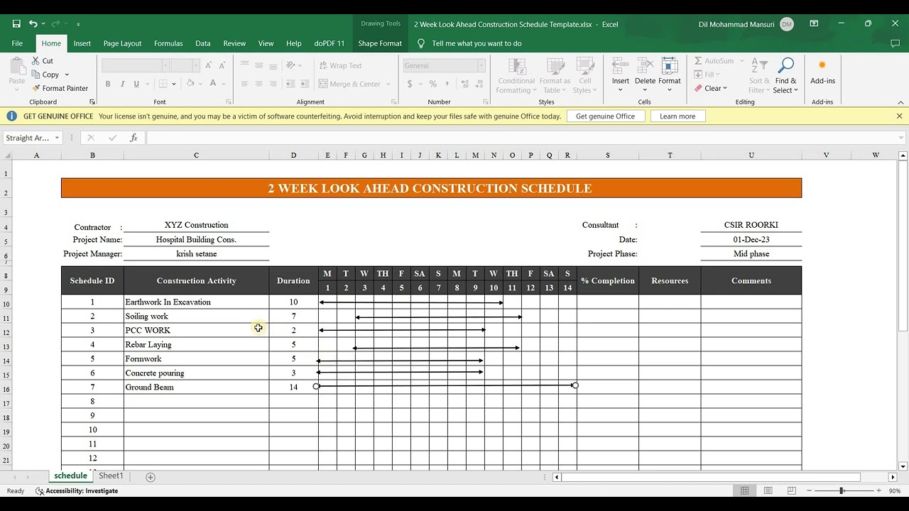 How to Prepare a Look Ahead Construction Schedule