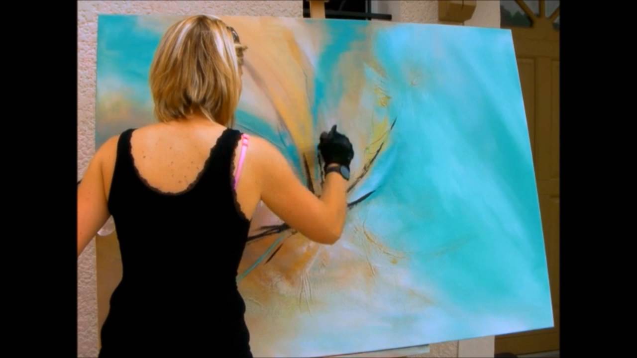 peinture abstraite demonstration vidéo HD YouTube acrylique shadingart