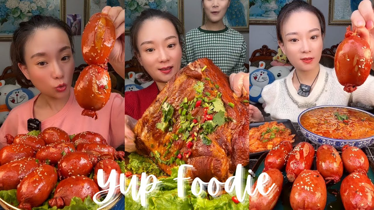 ASMR Chinese Food Mukbang | Sheep Brain, Jjamppong, Sausages, Noodles, Pork Belly | Yup Foodie #86