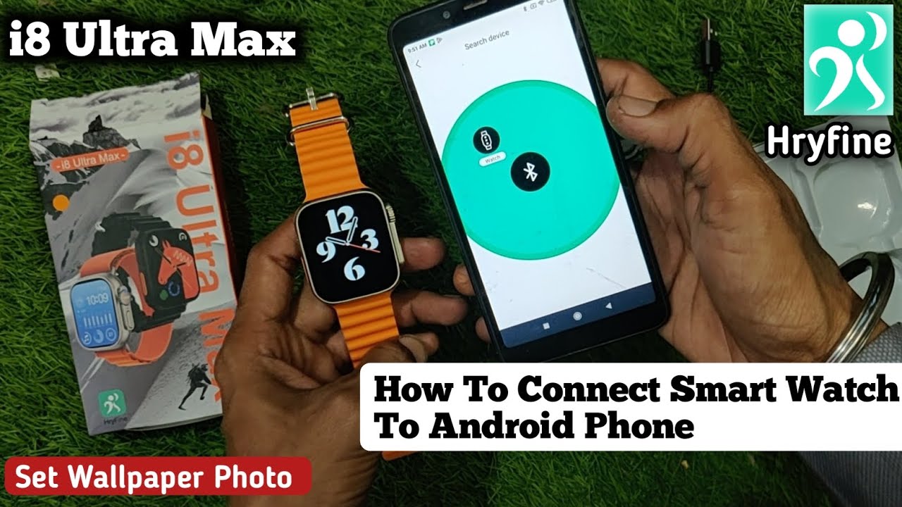 i8 Ultra Max Smartwatch how Watch To Connect to Phone | Set Wallpaper Photo In smartwatch