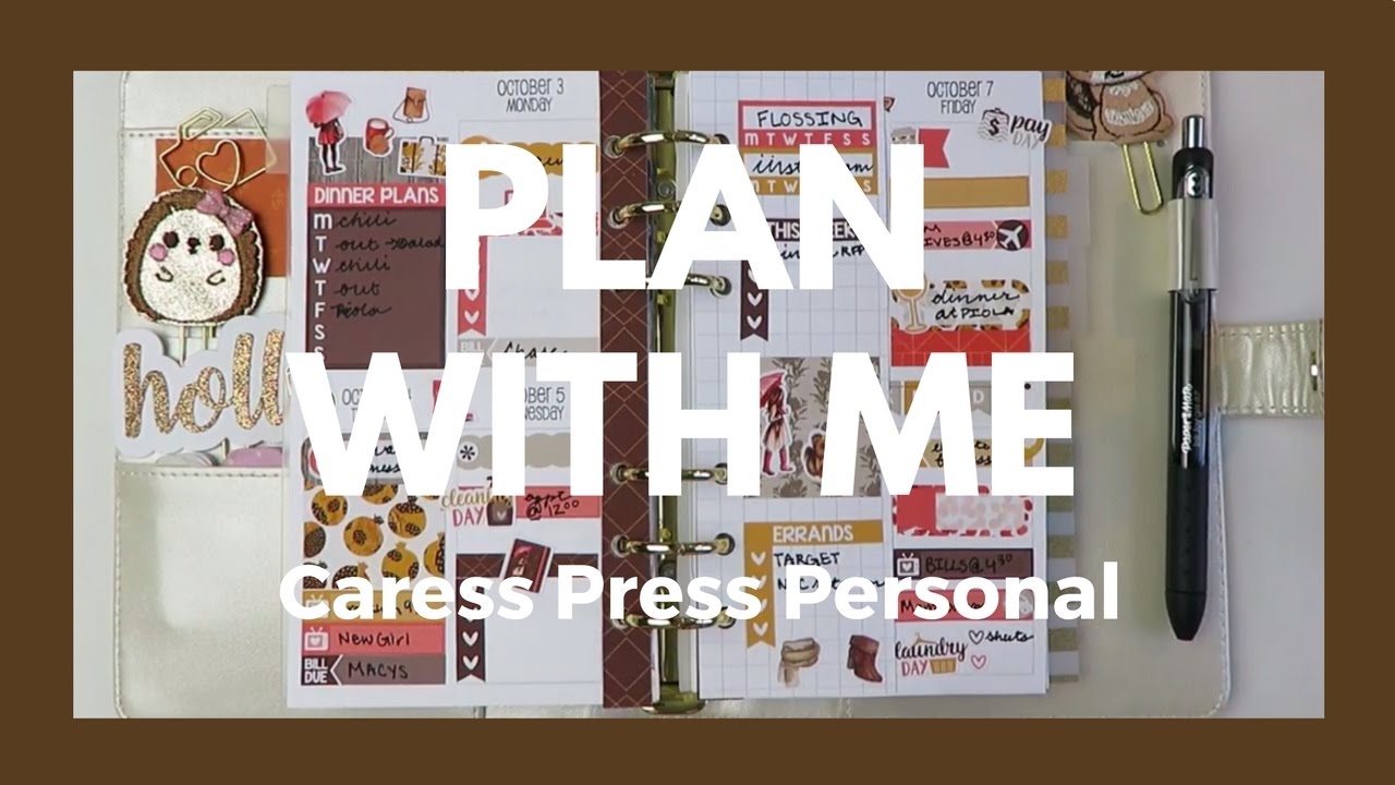 PLAN WITH ME // Caress Press Personal Kit // Sew Much Crafting Inserts!