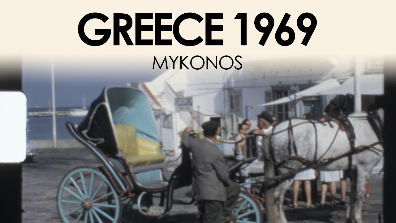 Archive footage of Mykonos  in the 1960s | Greece travel Super 8 film