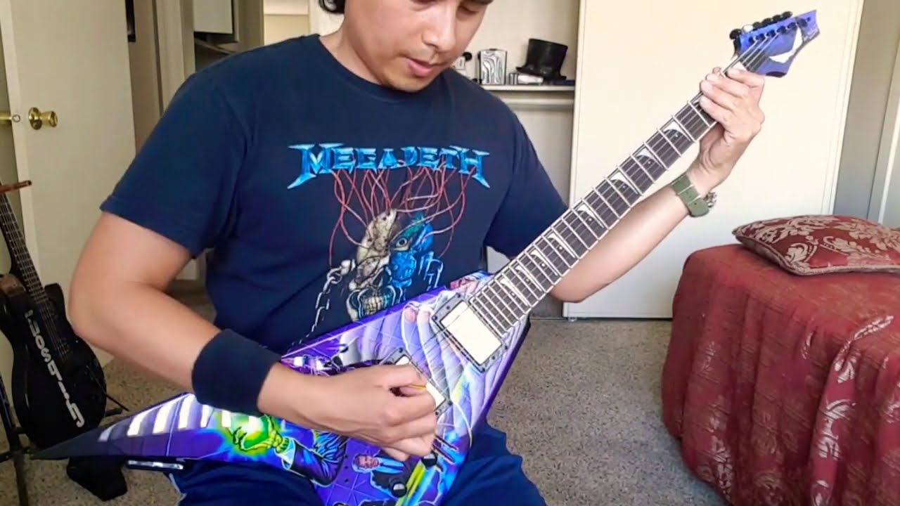 Dave Mustaine Rust In Peace Signature guitar Demo Symphony of Destruction Cover