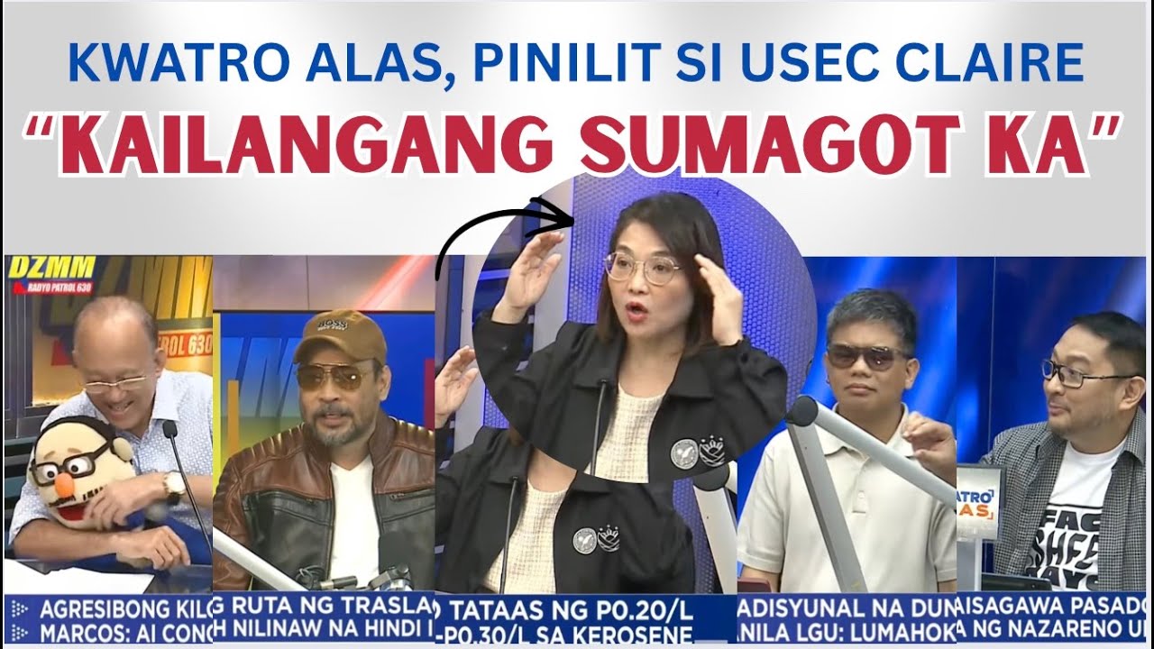 USEC CLAIRE,  PINILIT SUMAGOT NG KWATRO ALAS