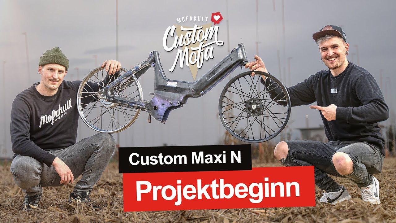 Marvins Custom Puch Maxi N Projekt beginnt | Rahmen bearbeitet & neue Räder!