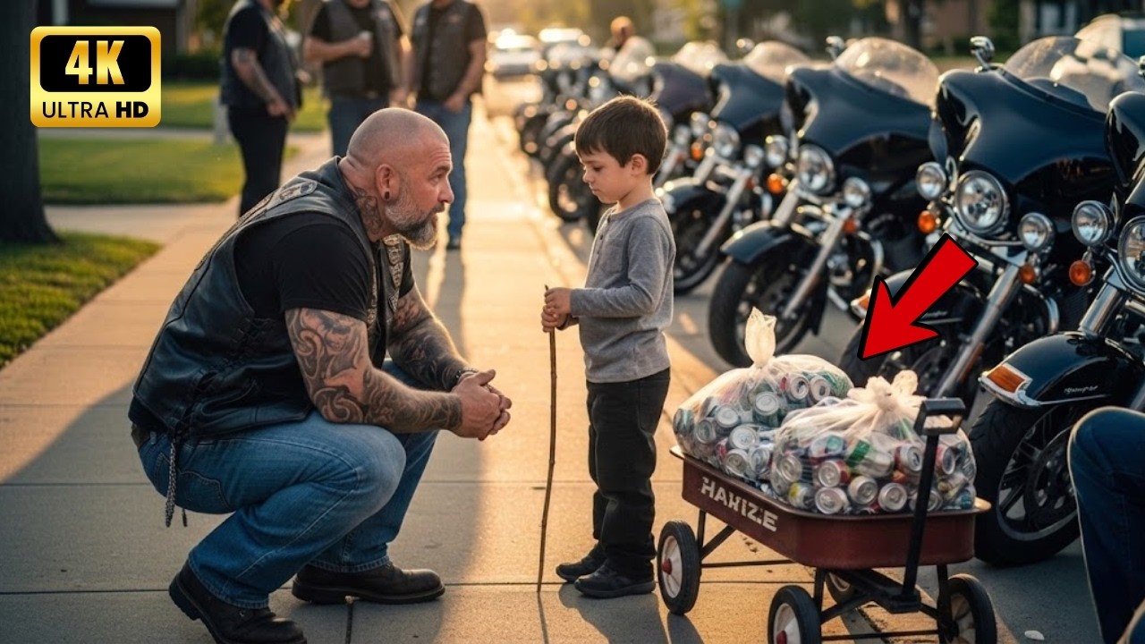 „Er sammelt Dosen für Essen“ – Der Ehrgeiz eines Jungen rührte Biker zu Spenden.