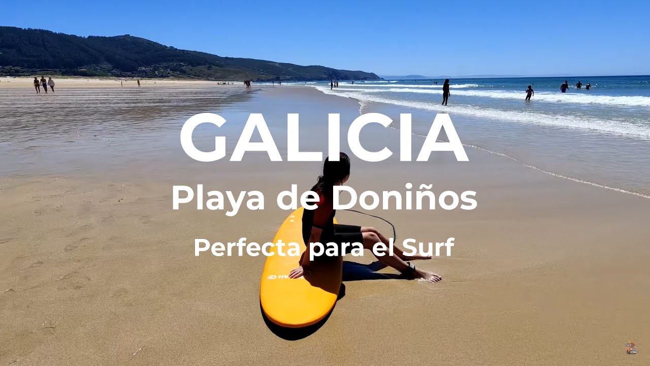 Playa de Doniños y Surf en Ferrol. Turismo Galicia 4k.