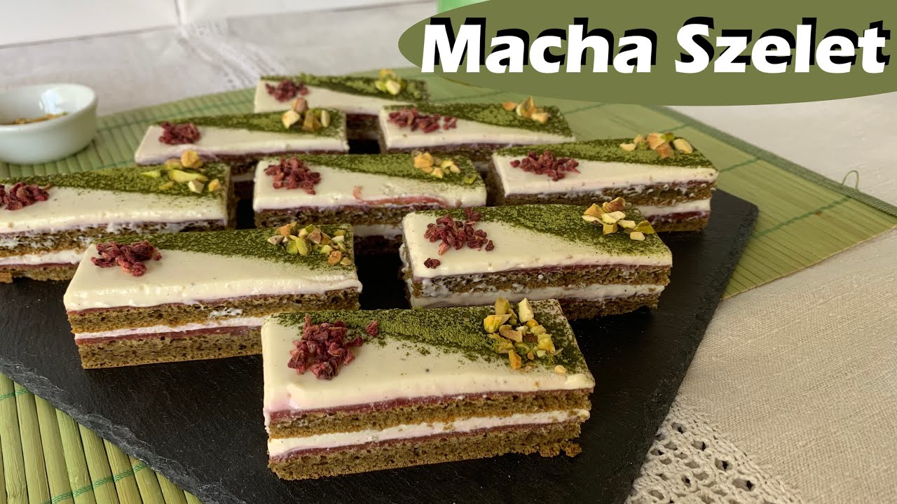 Málnás Fehércsokis Matcha Szelet, Cukor és Gluténmentesen | HagymaLekvár