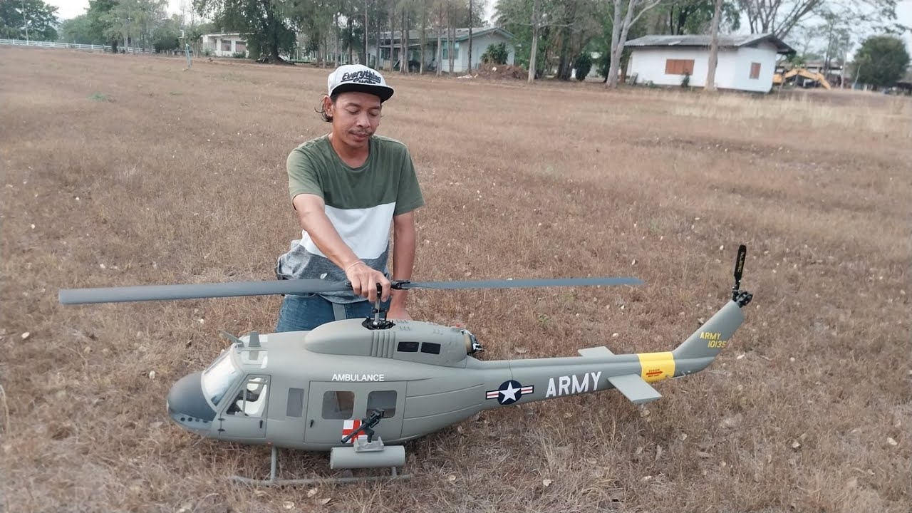 helicopter UH1D size800 h1  สมบูรณ์  เพ็งศรีRcปากช่อง