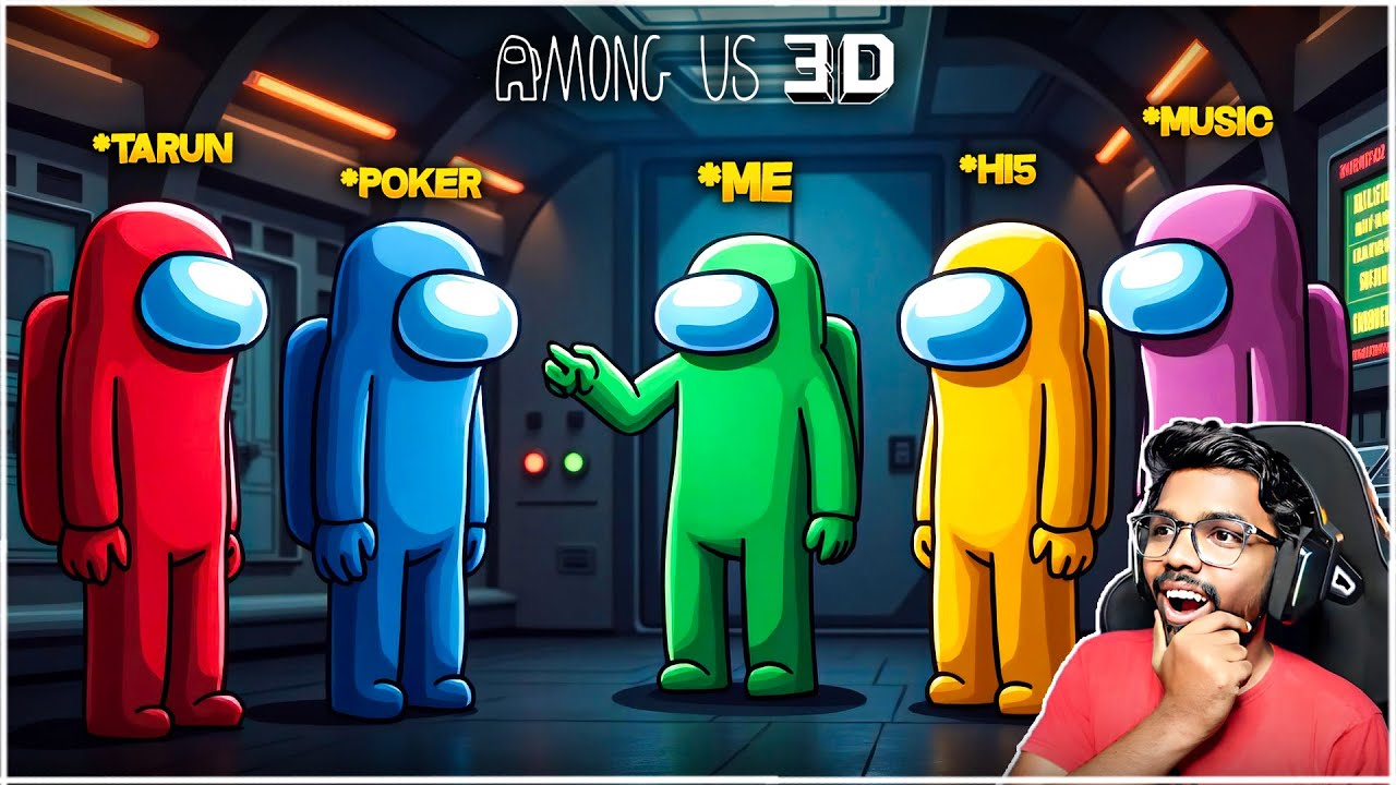 Among Us 3D with 10 Friends – Total Chaos! 🔥🤣| Maddy Telugu Gamer