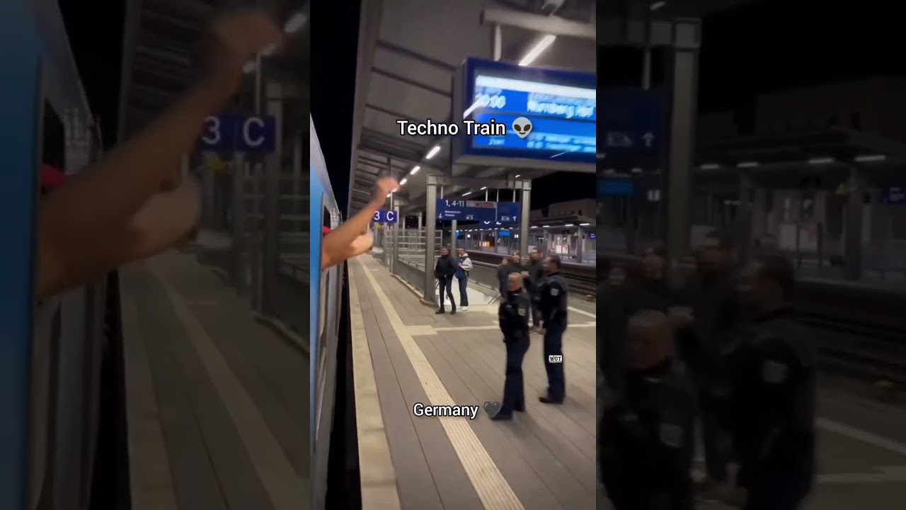 Only in Germany 👽🖤👽 #germany #rave #techno #train #technomusic