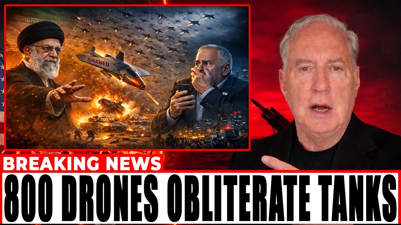 Iran FIRES 800 Drones at IDF Armored Division, Merkava Tanks OBLITERATED, Tel Aviv PANICS