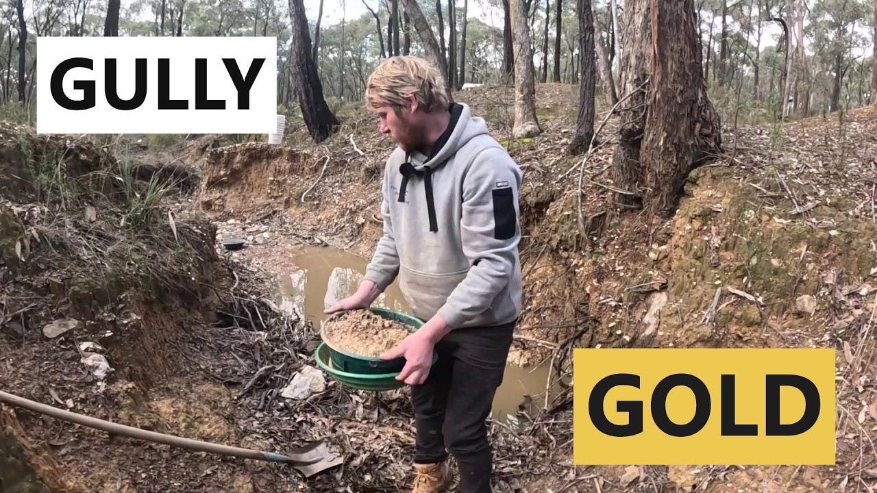 Collecting Samples From A Gold Rich Gully