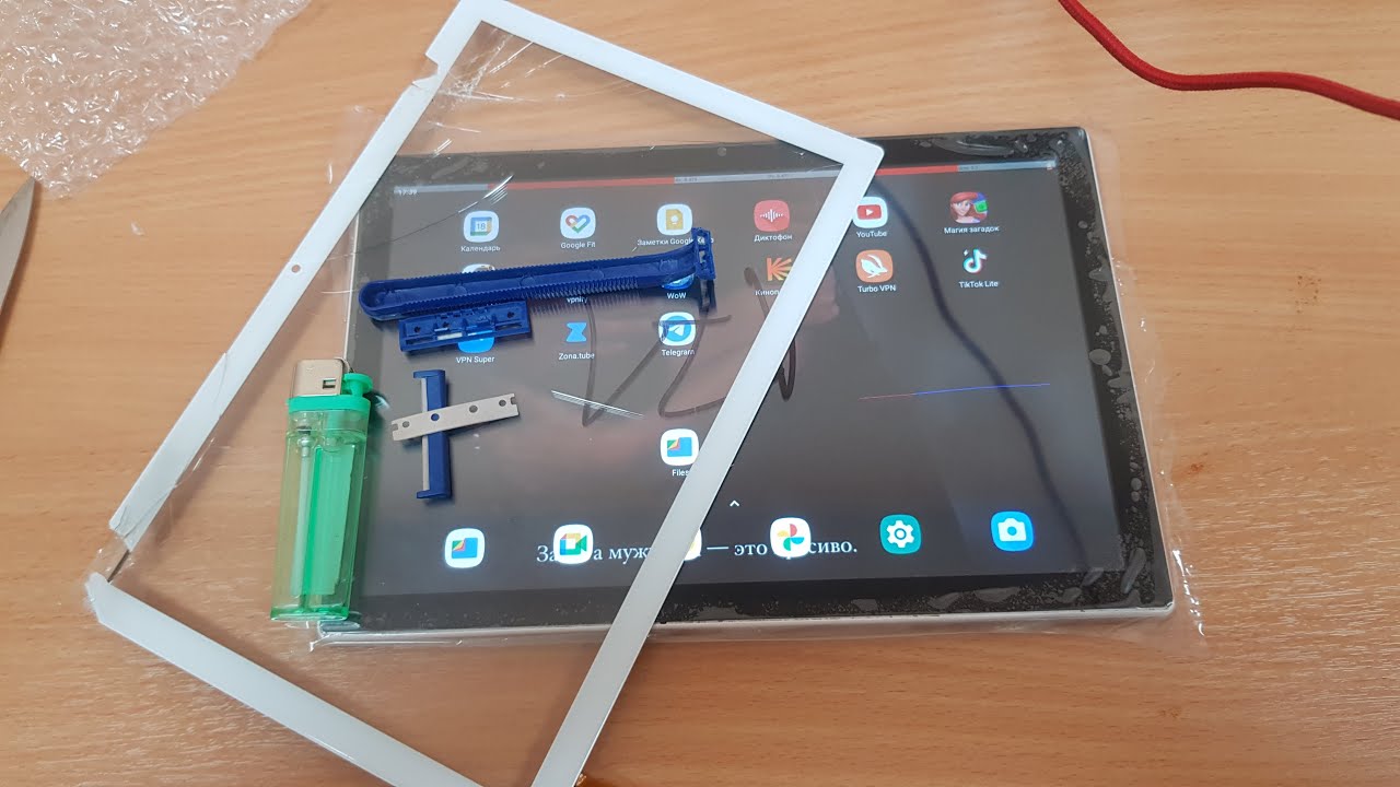 Замена тачскрина на Blackview Tab 8E без инструментов и т.п.