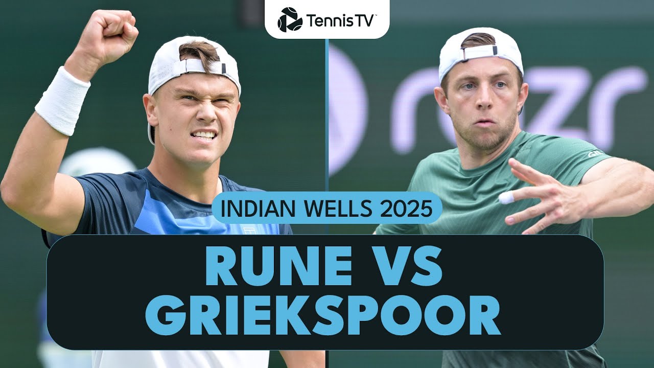 Holger Rune vs Tallon Griekspoor Quarter-Final Highlights | Indian Wells 2025