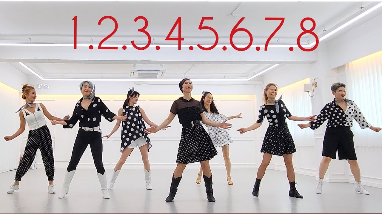 1.2.3.4.5.6.7.8 LineDance/Choreo : Rae J Lee(이래정)/Improver Level(쉬운중급)