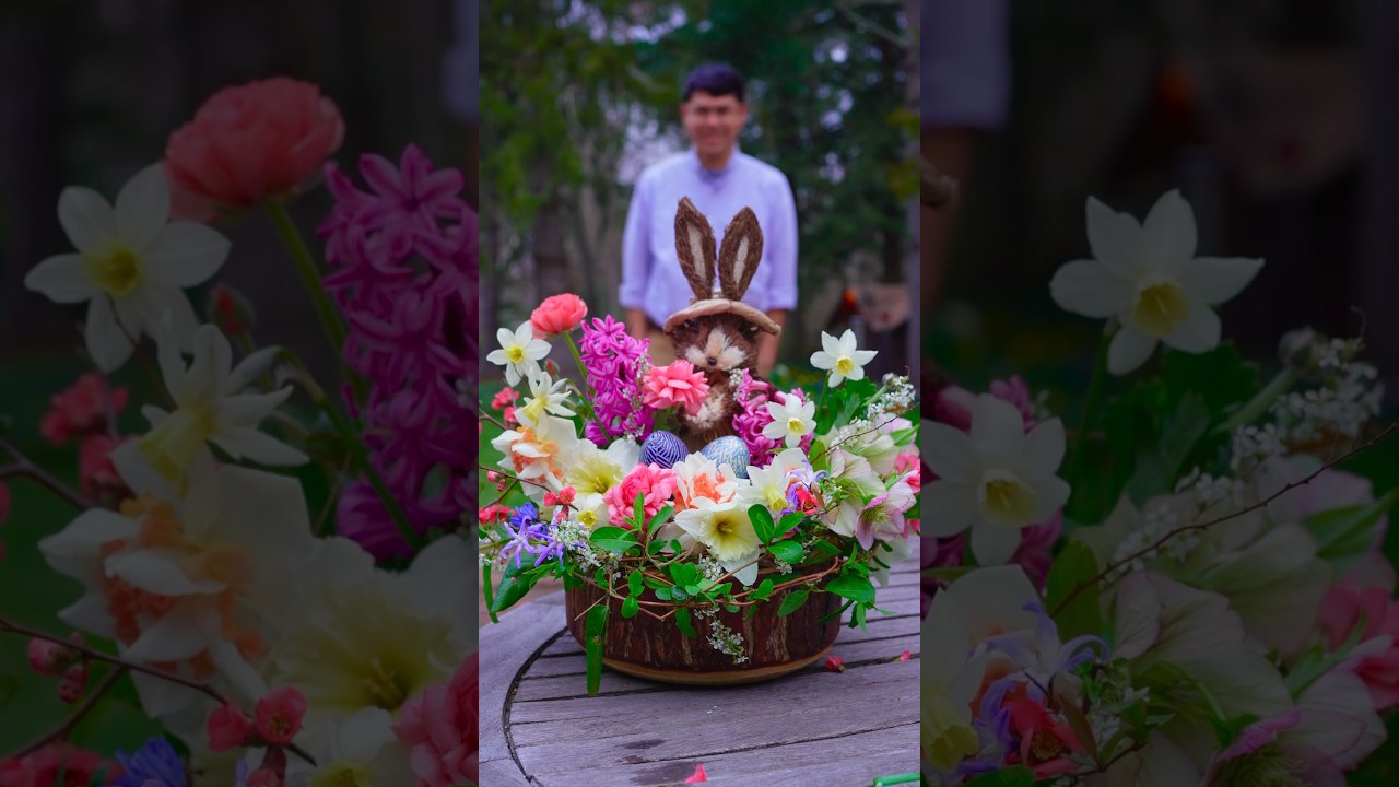 Easter Garden Flower Arrangement Recipe 🥚🐰🌷🌿