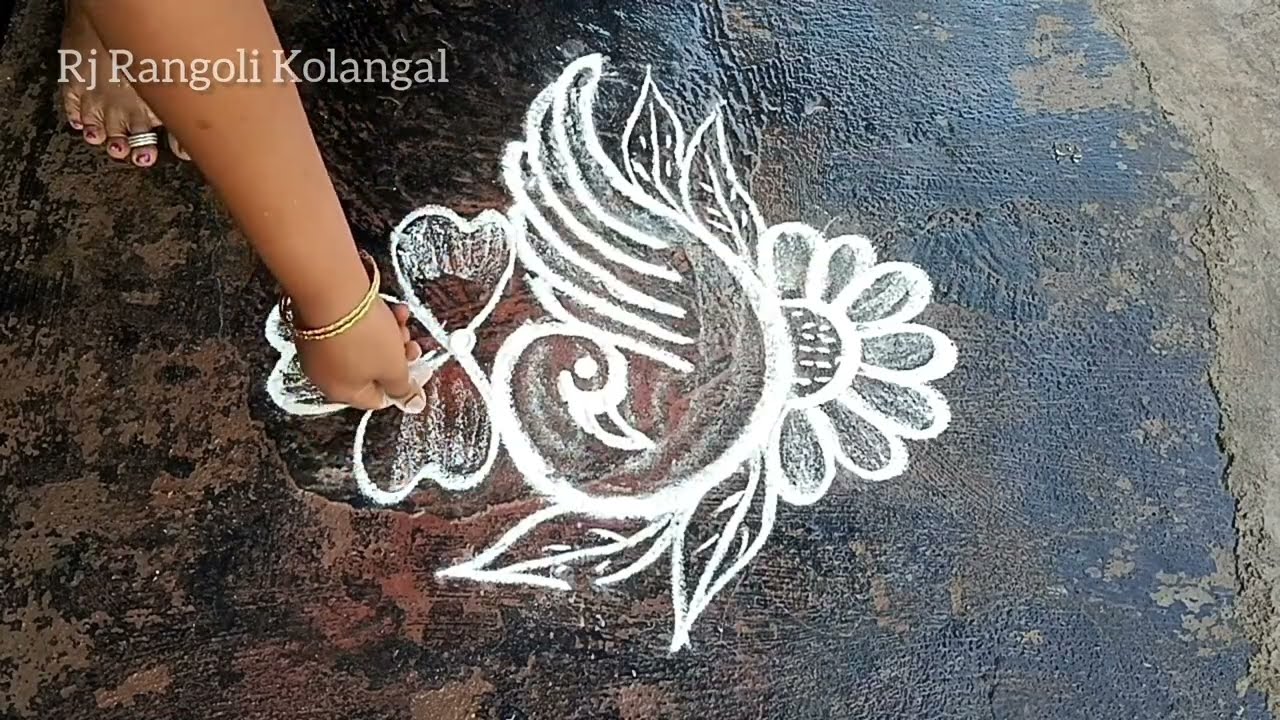 Thai poosam Special Peacock Rangoli 🌺 Festival Rangoli Designs 🌺 Thai Madham Kolam 🌺