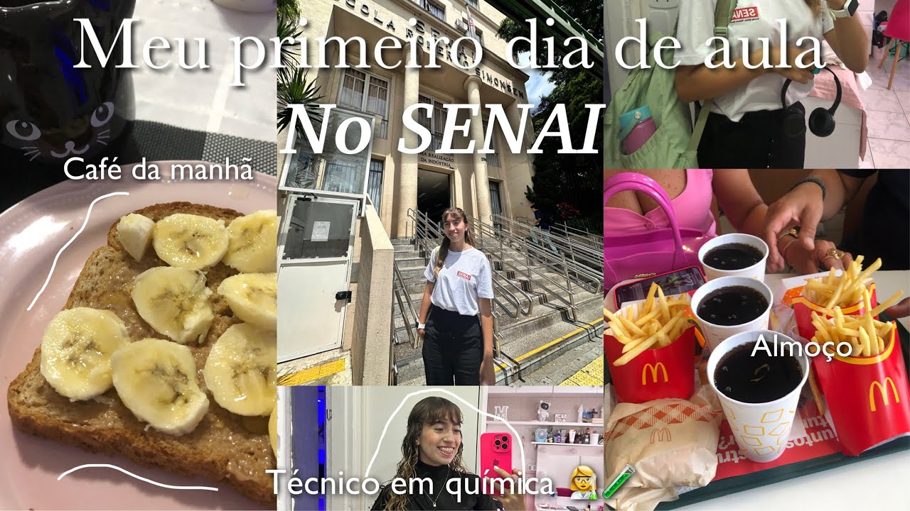 Meu primeiro dia de aula no SENAI |cursando técnico em química 👩‍🔬🧪