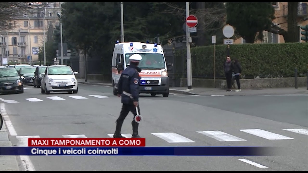 Etg - Como, maxi tamponamento sul lungolago