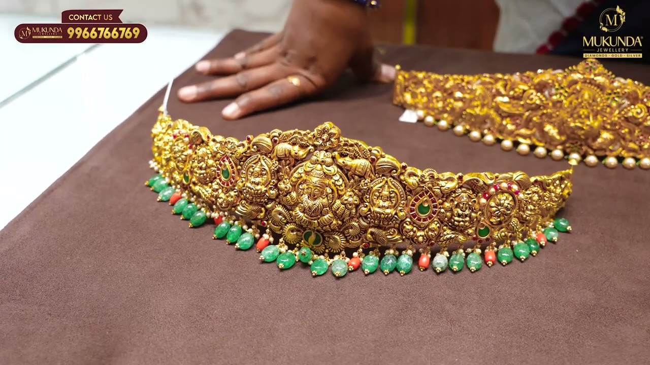 Beautiful bridal vaddanam collection Mukunda Jewellers 