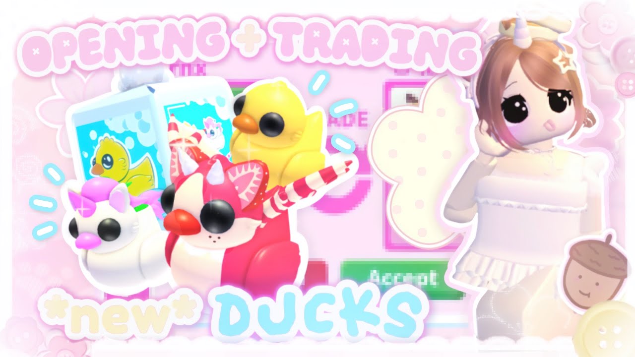 OPENING and TRADING the *NEW* duckys in Adopt me?!