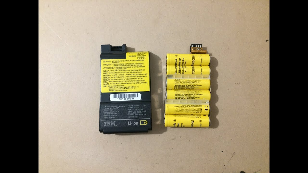 Teardown battery safety Case & Cells: IBM ThinkPad 600 series | PANASONIC  Li-ion Cell`s