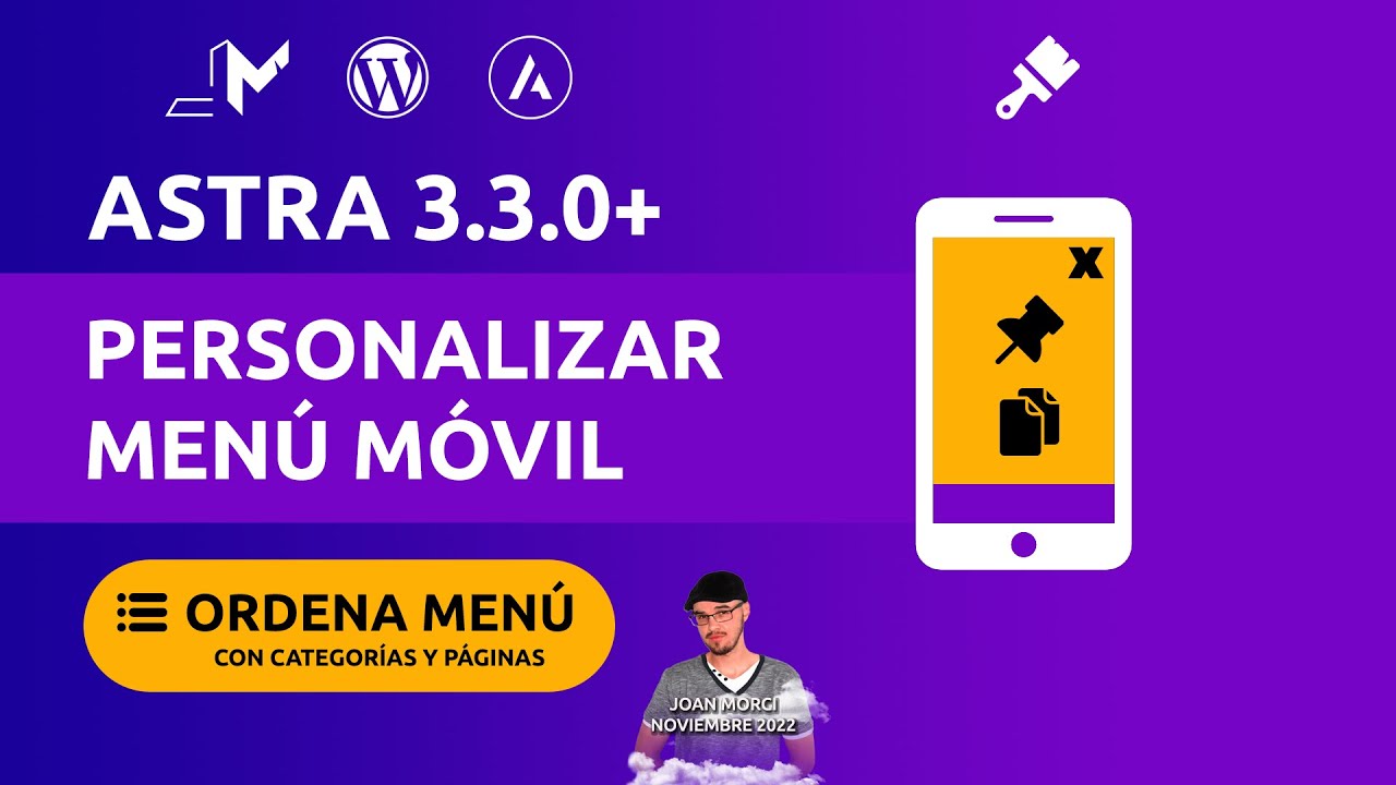 WordPress: Astra 📱 Menú personalizado en el móvil