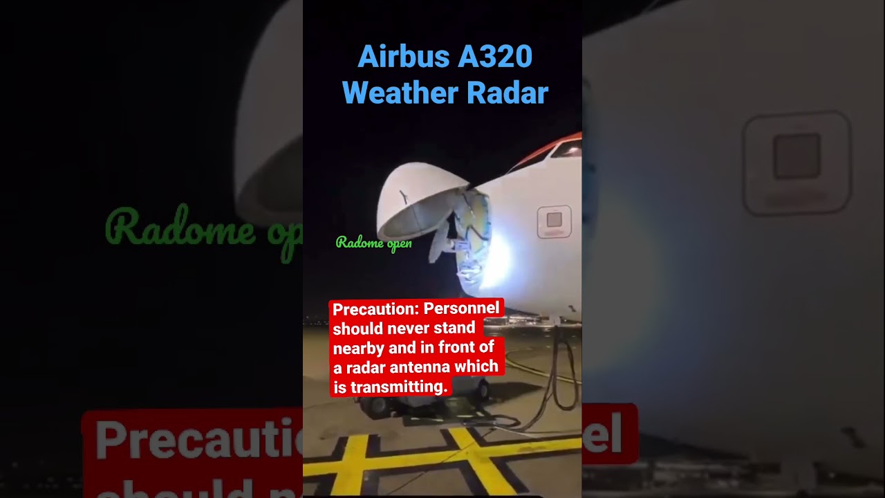 Airbus A320 Weather Radar View after opening the Radome