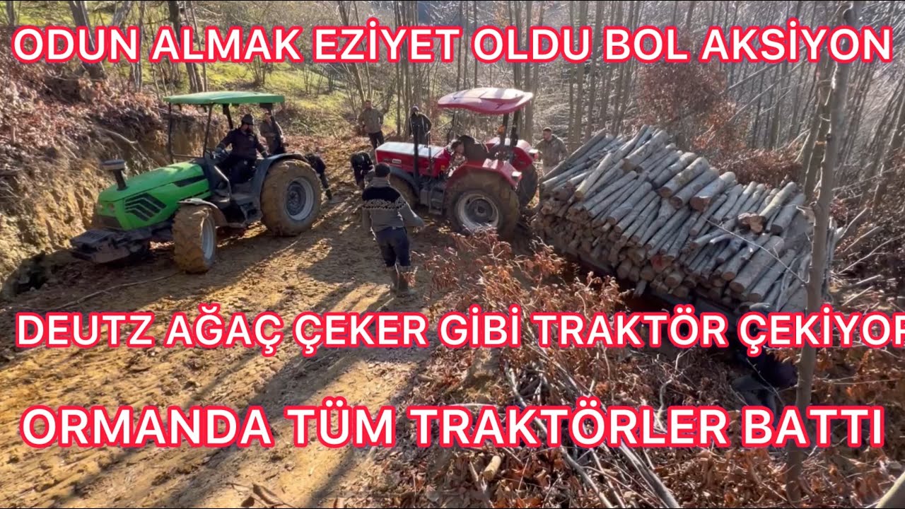 Tüm Traktörler Battı! Kasa Devrildi!! Odun Alımı Yapılan En Kötü Riskli Yer!! Henüz Çıkabilen Yok!!!