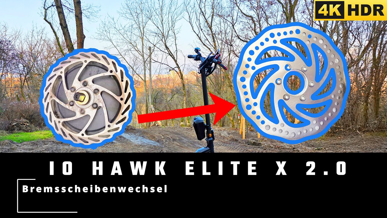 Mehr Grip, besser bremsen – Neue Bremsscheiben am IO HAWK Elite X 2.0