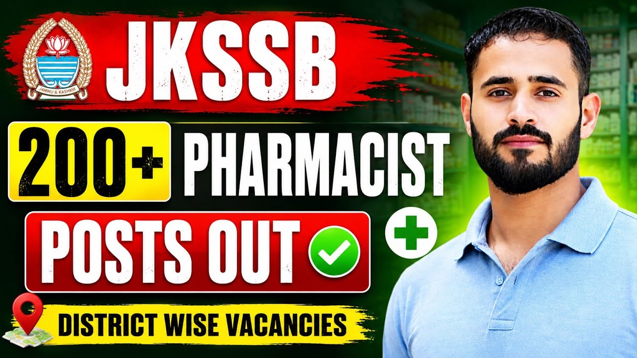 J&k Health Department || 200+ Pharmacist Posts Out || District Wise Vacancies. 