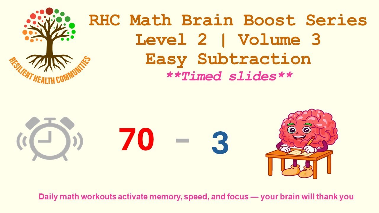 Brain Boost Math | Level 2 | Volume 3 | Easy Subtraction