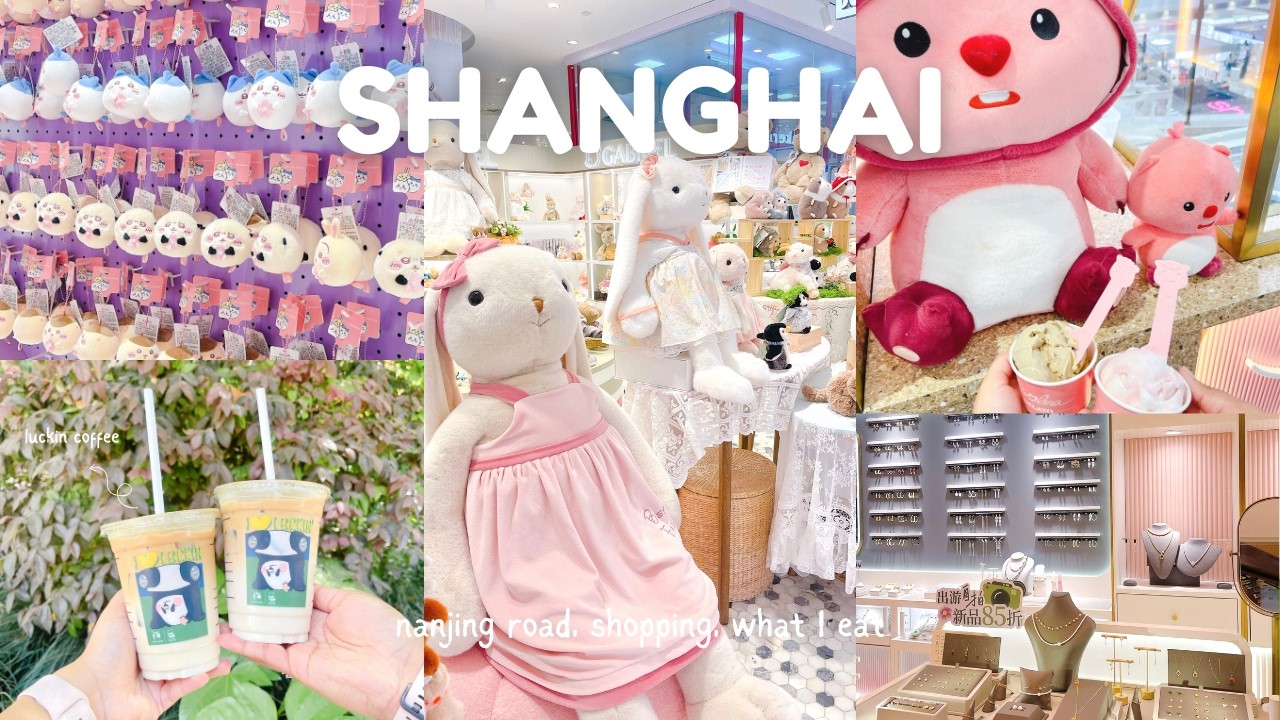 china travel vlog 🛒🎐 shopping in nanjing road, miniso, popmart, cute finds & local eats | shanghai 