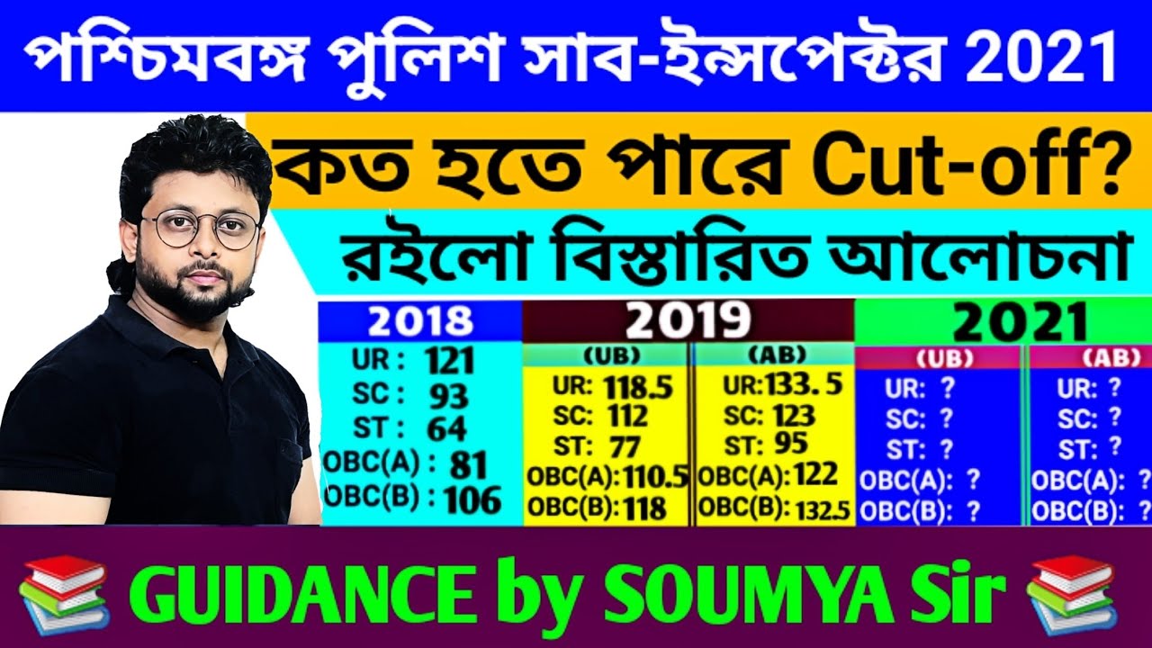 WBP SUB-INSPECTOR (2021) Cutoff Discussion & Exam Analysis by SOUMYA Sir