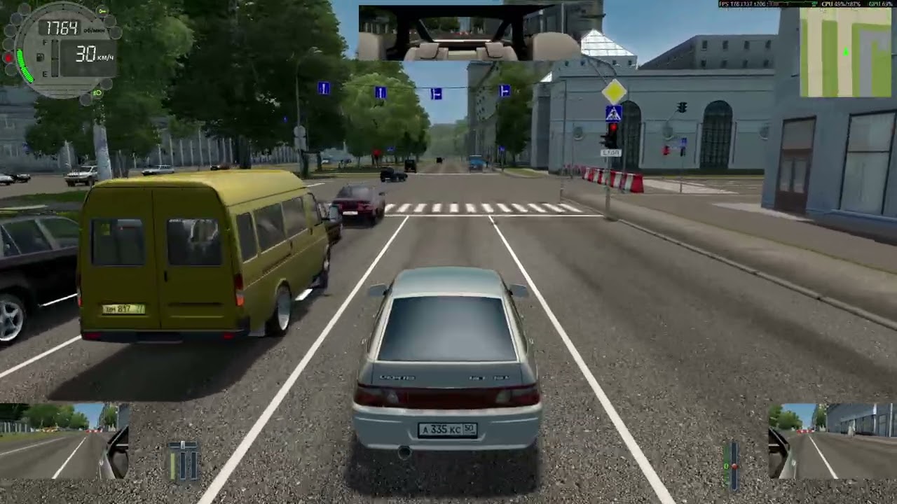 City Car Driving: Покатушки по городу на ВАЗ 2112 и приключения