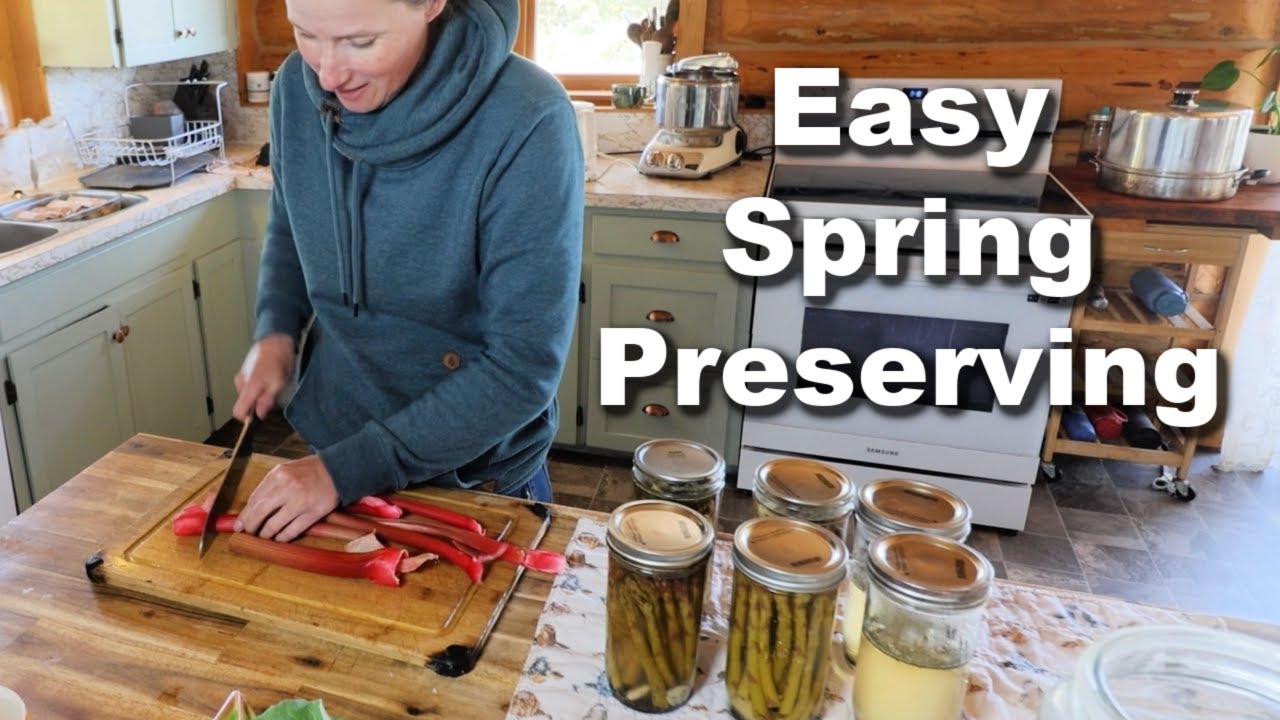 Easy Canned Asparagus, Rhubarb & Simple Homemade Ice Cream | First Garden Harvest 2025