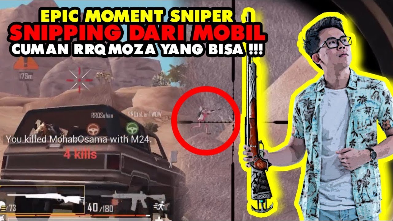 SNIPER DARI DALEM MOBIL ?! CUMA RRQ MOZA YANG BISA BEGINI !!! EPIC MOMENT - PUBG MOBILE INDONESIA