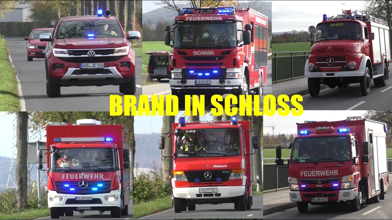 Brand in Schloss Marienburg - Mit Alarmstufenerhöhung - Großübung bei Pattensen