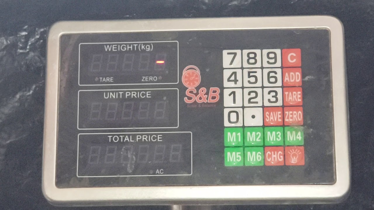 Ajuste de peso (calibración) bascula - indicador SYB modelo TCS-150