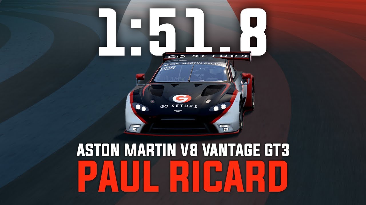 Paul Ricard 1:51.8 - Aston Martin V8 Vantage GT3 - GO Setups | ACC 1.10.3
