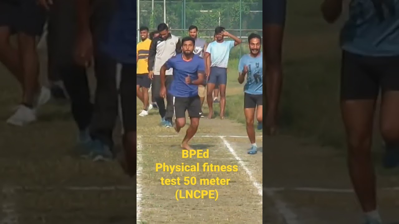 BPEd physical fitness test 50 meter run LNCPE University.