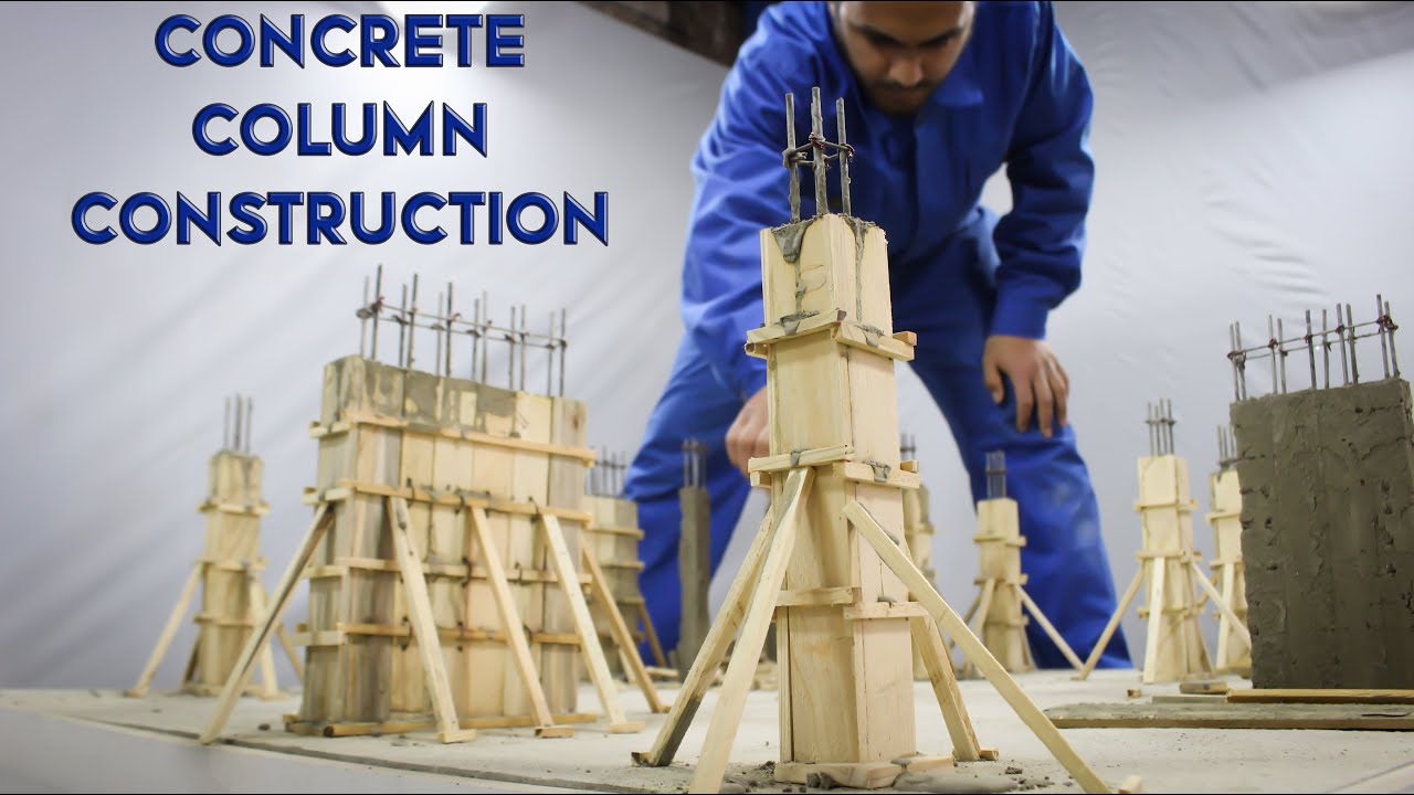 Concrete Column Construction Process | Traditional Timber Formwork