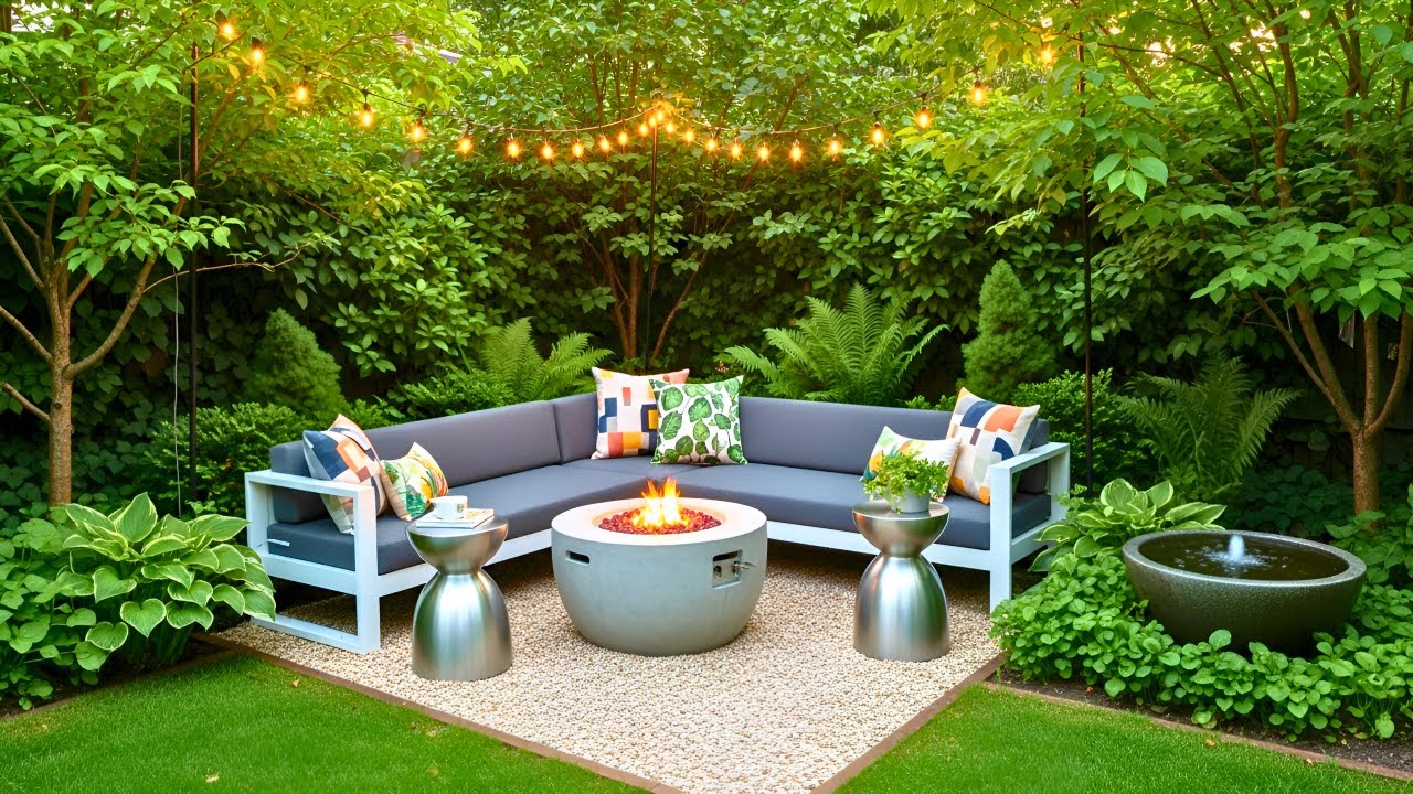 Relaxing Garden Seating Ideas: DIY Backyard Sitting Area with Fire Pit Layouts for Patios and Yards