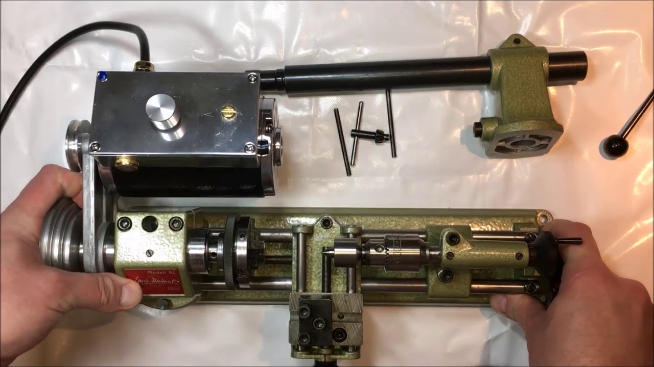 Emco Unimat SL, 230V machine with variable speed 200W electric motor for sale.