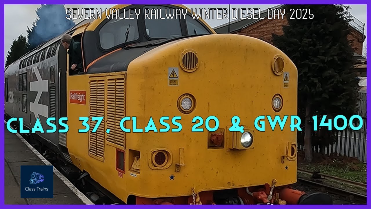 SEVERN VALLEY RAILWAY WINTER DIESEL DAY 37508, 20048 & GWR 1450